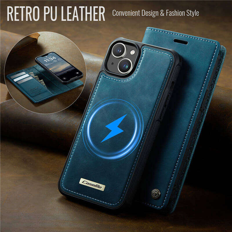 CaseMe iPhone 14 2-in-1 Magnetic Wallet Case