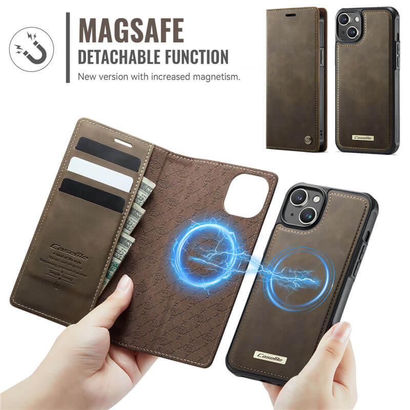 CaseMe iPhone 13 2-in-1 Magnetic Wallet Case