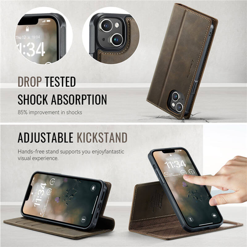 CaseMe iPhone 13 2-in-1 Magnetic Wallet Case