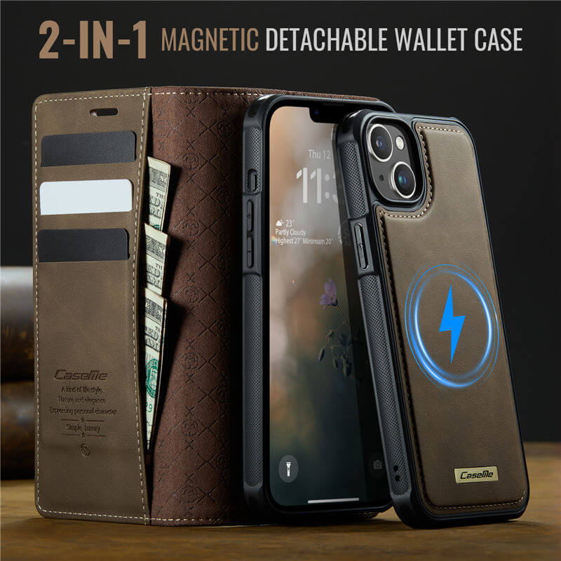 CaseMe iPhone 13 2-in-1 Magnetic Wallet Case
