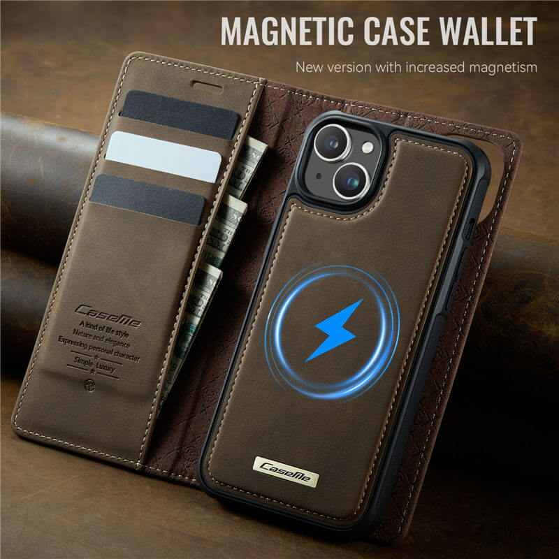 CaseMe iPhone 13 2-in-1 Magnetic Wallet Case