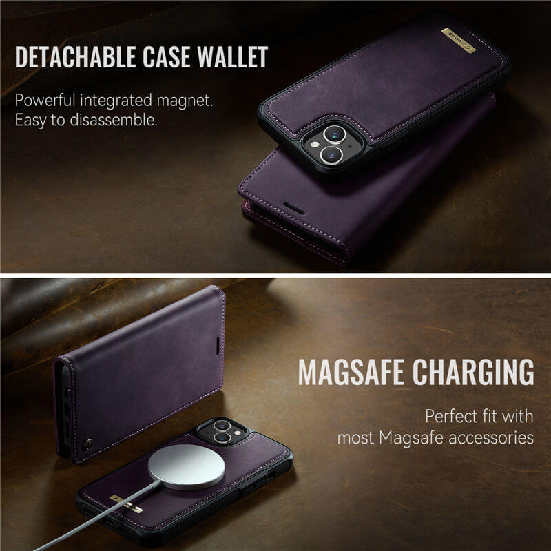 CaseMe iPhone 14 2-in-1 Magnetic Wallet Case