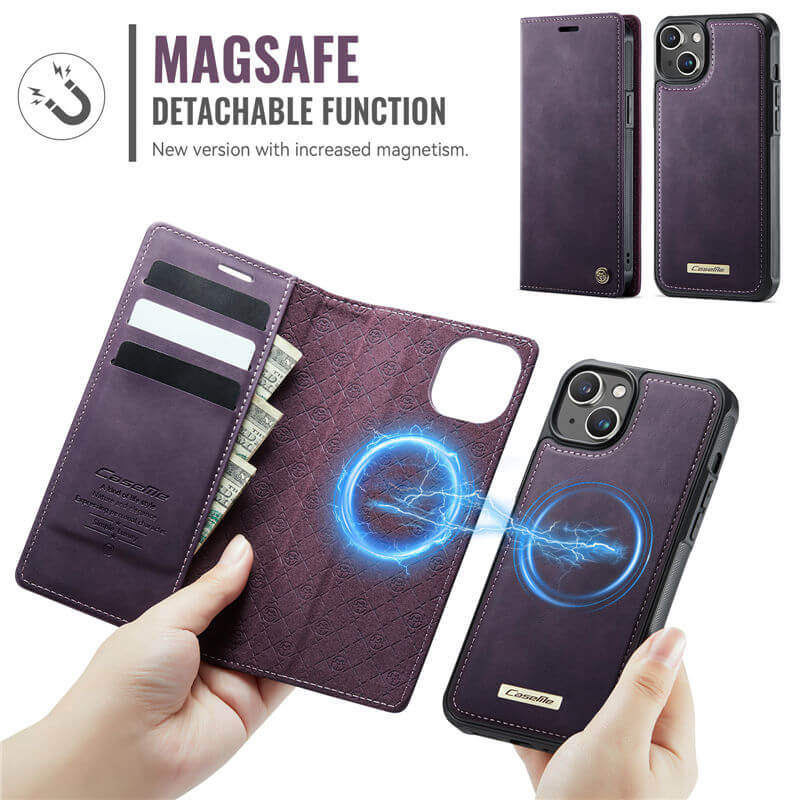 CaseMe iPhone 14 2-in-1 Magnetic Wallet Case