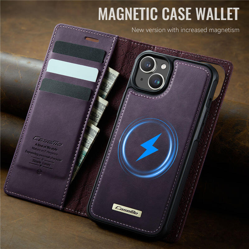 CaseMe iPhone 14 2-in-1 Magnetic Wallet Case