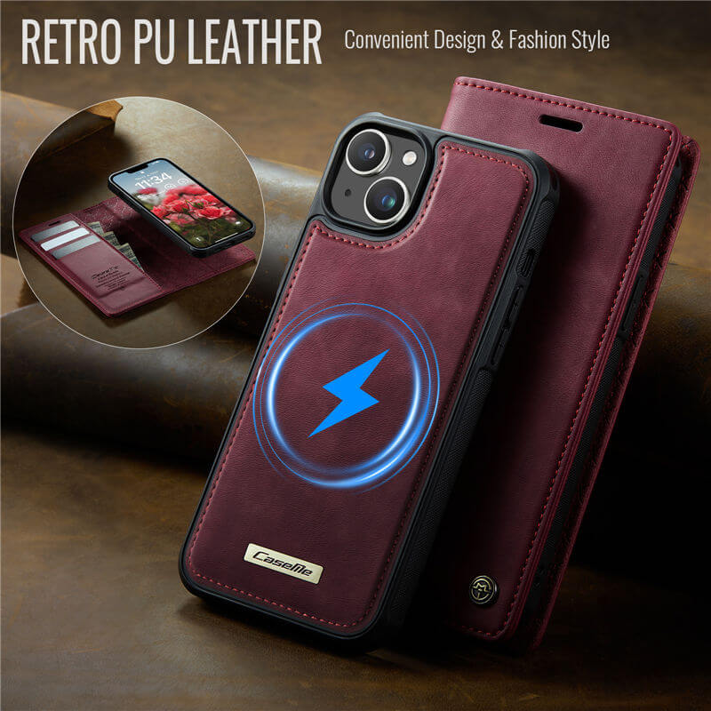 CaseMe iPhone 13 2-in-1 Magnetic Wallet Case