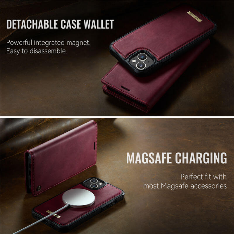 CaseMe iPhone 13 2-in-1 Magnetic Wallet Case
