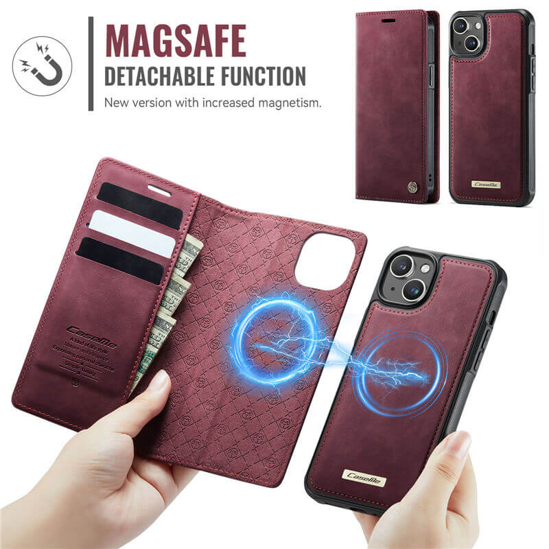 CaseMe iPhone 13 2-in-1 Magnetic Wallet Case
