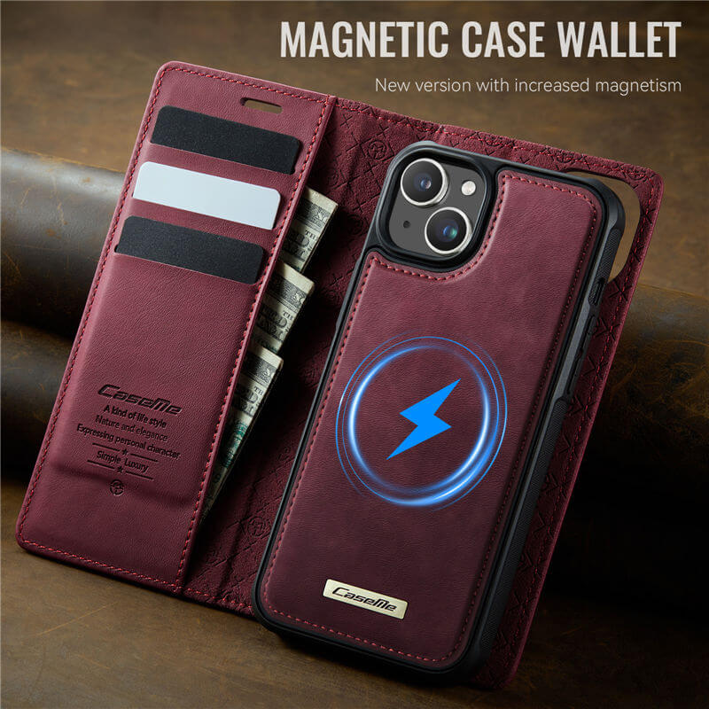CaseMe iPhone 13 2-in-1 Magnetic Wallet Case