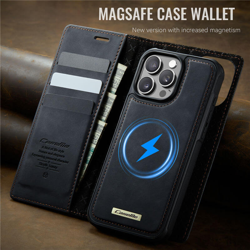 CaseMe iPhone 13 Pro Max 2-in-1 Magnetic Wallet Case