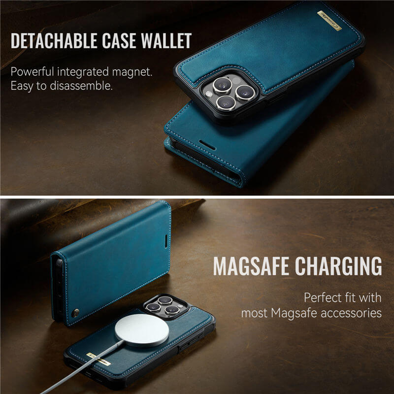 CaseMe iPhone 14 Pro Max 2-in-1 Magnetic Wallet Case