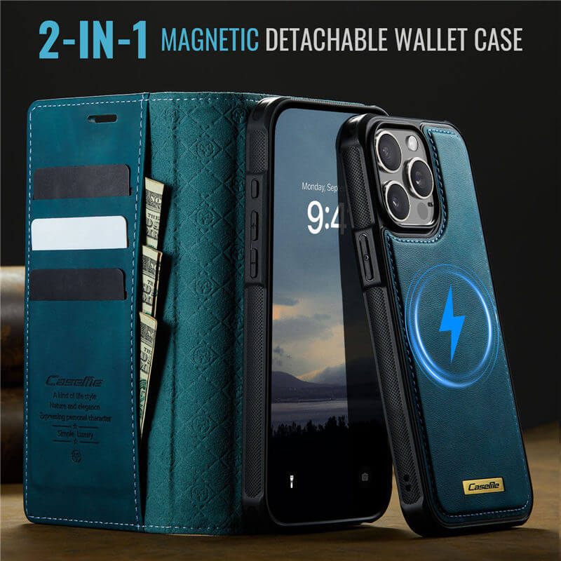 CaseMe iPhone 14 Pro Max 2-in-1 Magnetic Wallet Case