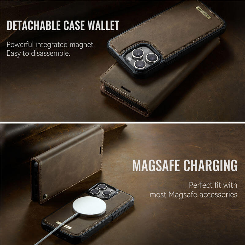 CaseMe iPhone 13 Pro Max 2-in-1 Magnetic Wallet Case
