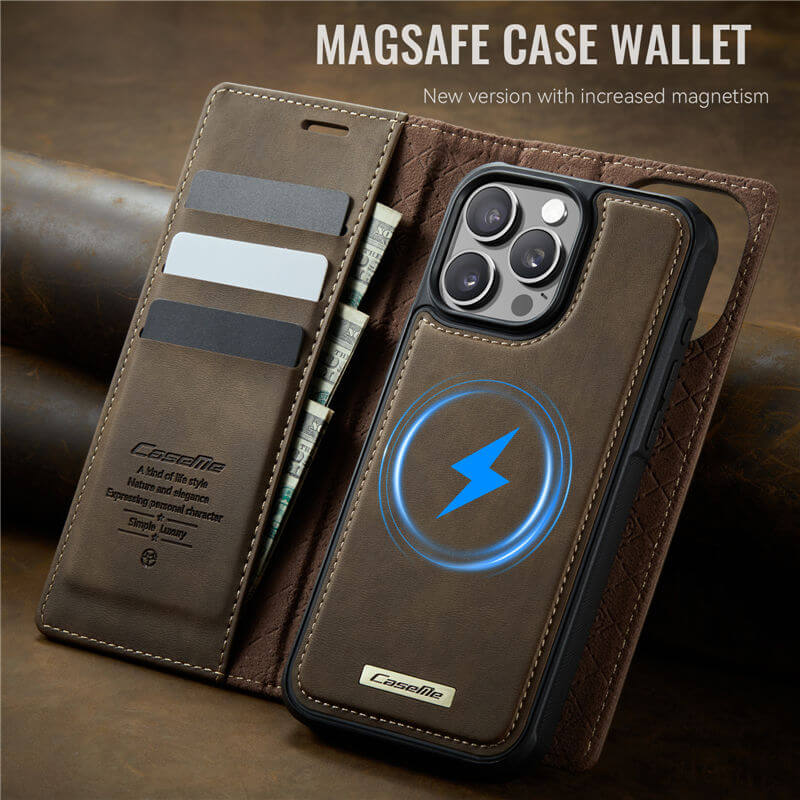 CaseMe iPhone 13 Pro Max 2-in-1 Magnetic Wallet Case