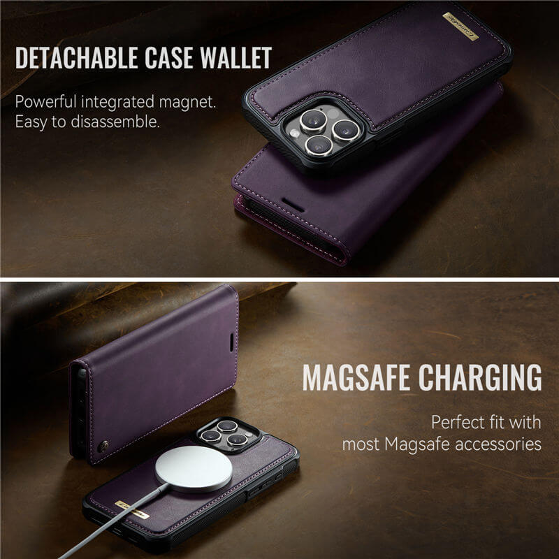 CaseMe iPhone 13 Pro Max 2-in-1 Magnetic Wallet Case