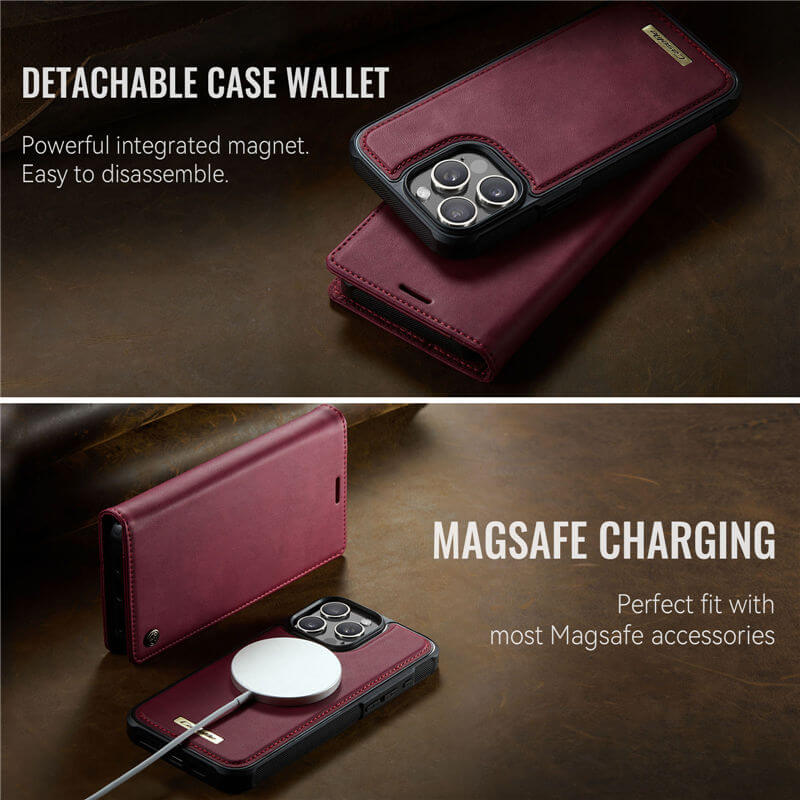 CaseMe iPhone 13 Pro 2-in-1 Magnetic Wallet Case