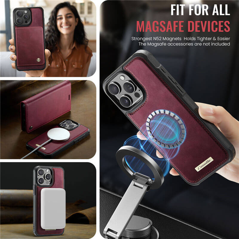 CaseMe iPhone 13 Pro 2-in-1 Magnetic Wallet Case