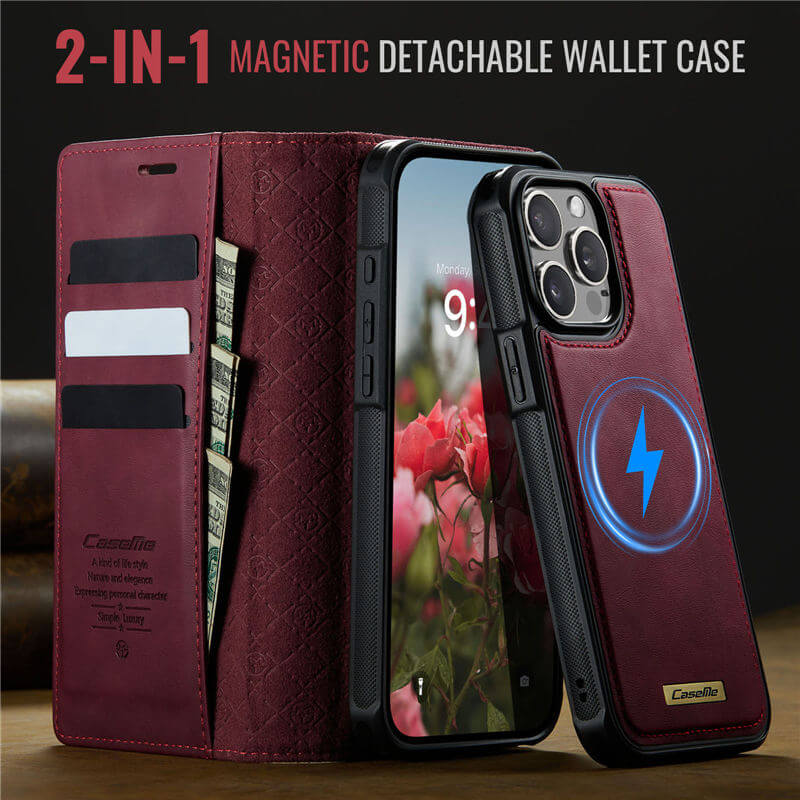CaseMe iPhone 13 Pro 2-in-1 Magnetic Wallet Case