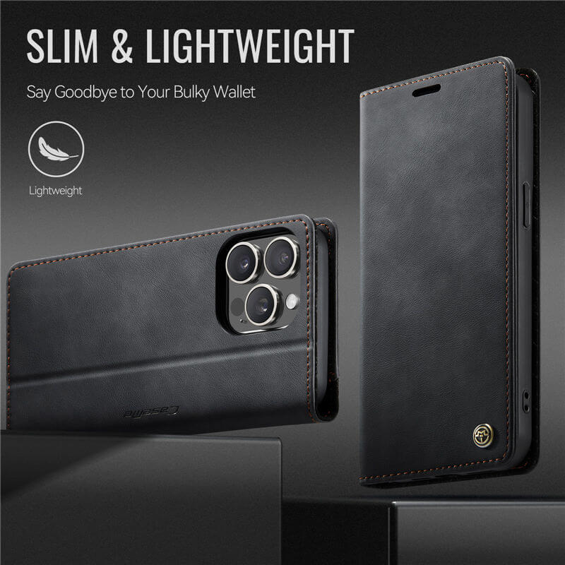 CaseMe iPhone 13 Pro Magnetic Wallet Case with RFID Blocking