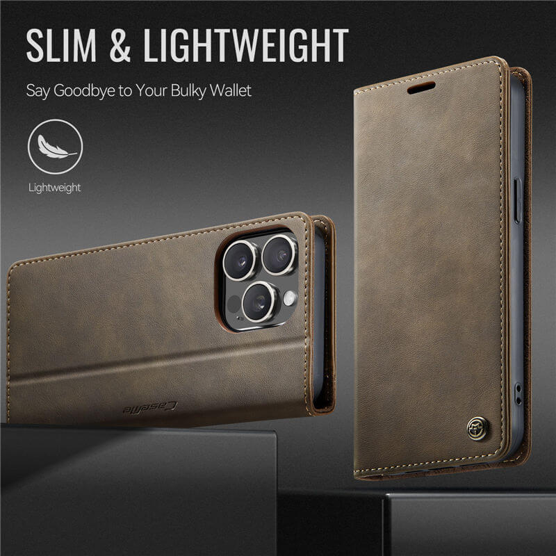 CaseMe iPhone 13 Pro Magnetic Wallet Case with RFID Blocking