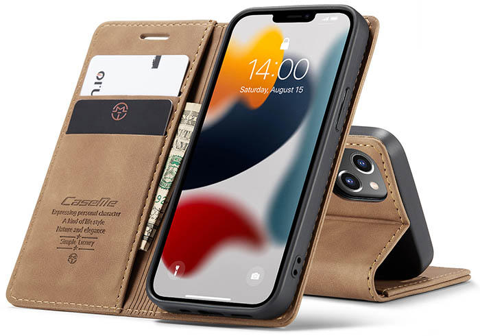 CaseMe iPhone 13 Mini Wallet Kickstand Magnetic Flip Leather Case