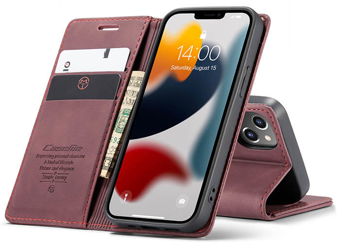 CaseMe iPhone 13 Mini Wallet Kickstand Magnetic Flip Leather Case