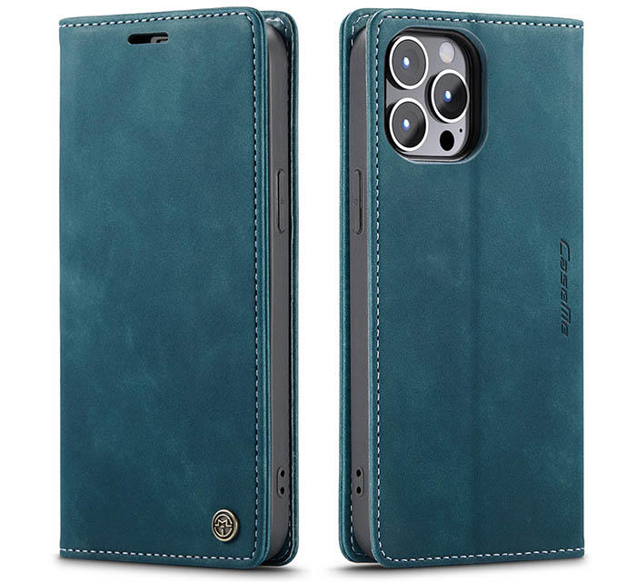 CaseMe iPhone 13 Pro Wallet Kickstand Magnetic Flip Leather Case