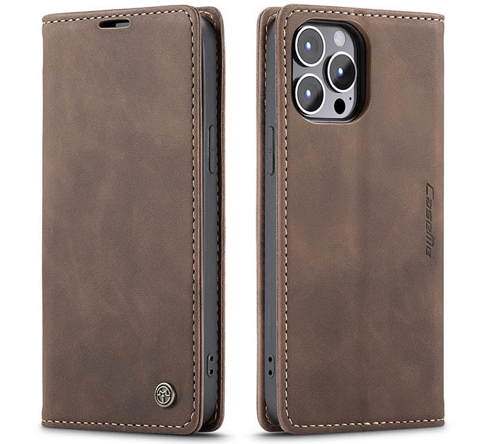 CaseMe iPhone 13 Pro Max Wallet Kickstand Magnetic Flip Leather Case