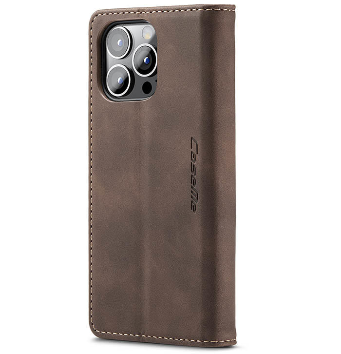 CaseMe iPhone 13 Pro Max Wallet Kickstand Magnetic Flip Leather Case