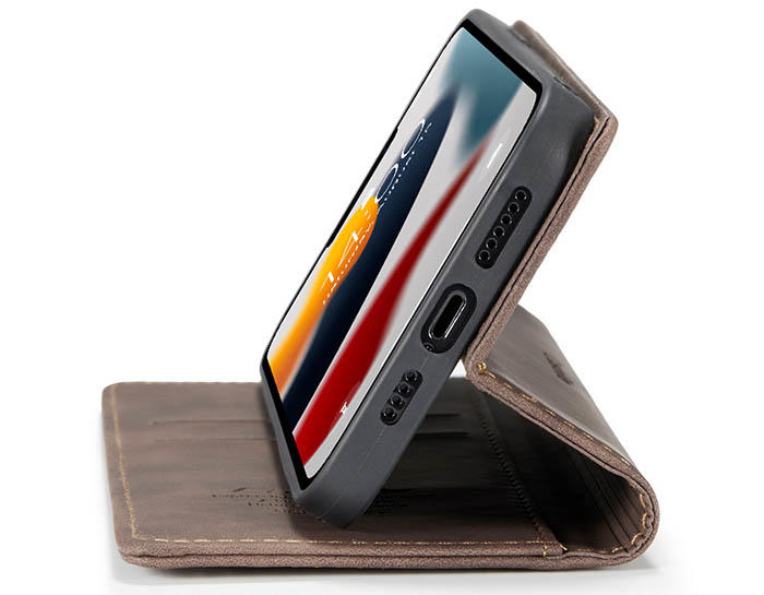 CaseMe iPhone 13 Pro Wallet Kickstand Magnetic Flip Leather Case