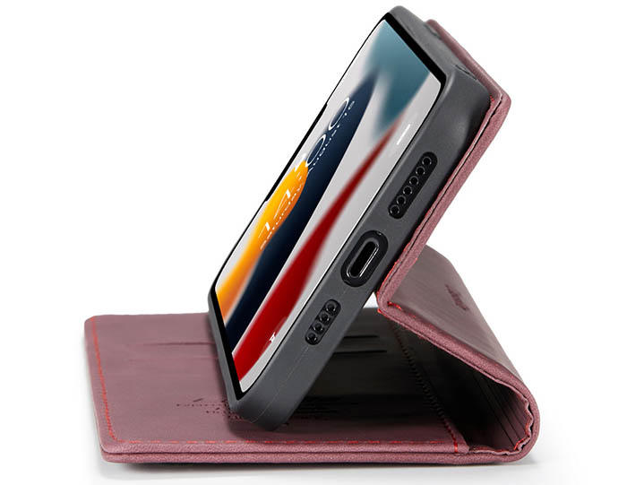 CaseMe iPhone 13 Pro Wallet Kickstand Magnetic Flip Leather Case