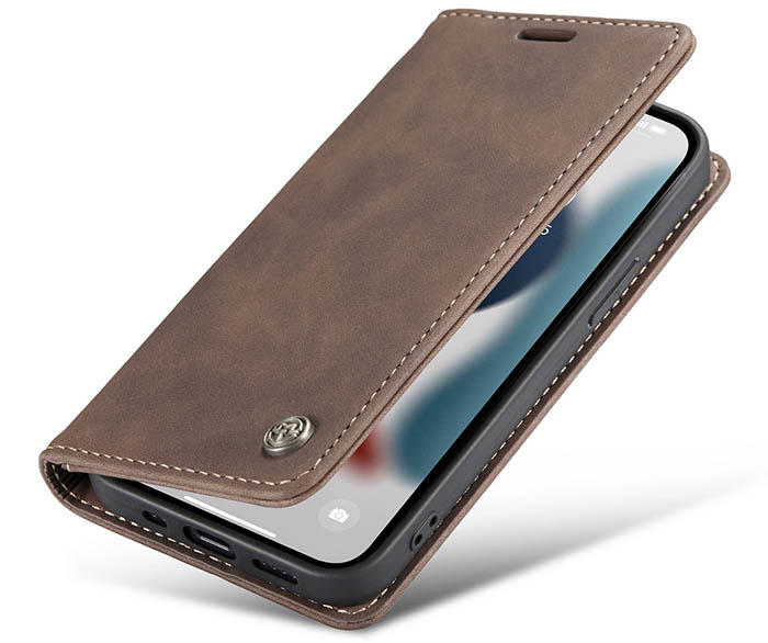 CaseMe iPhone 13 Wallet Kickstand Magnetic Flip Leather Case