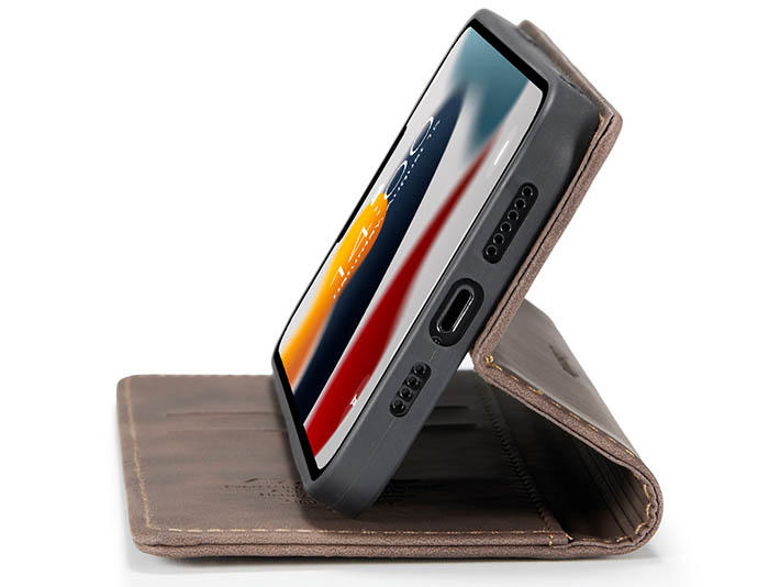 CaseMe iPhone 13 Wallet Kickstand Magnetic Flip Leather Case