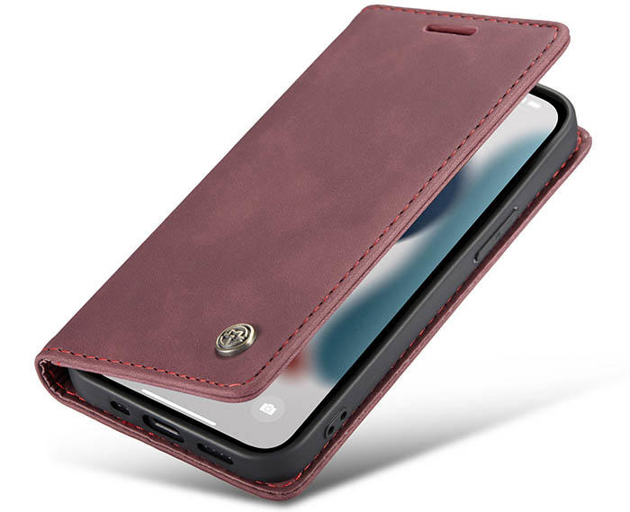 CaseMe iPhone 13 Wallet Kickstand Magnetic Flip Leather Case