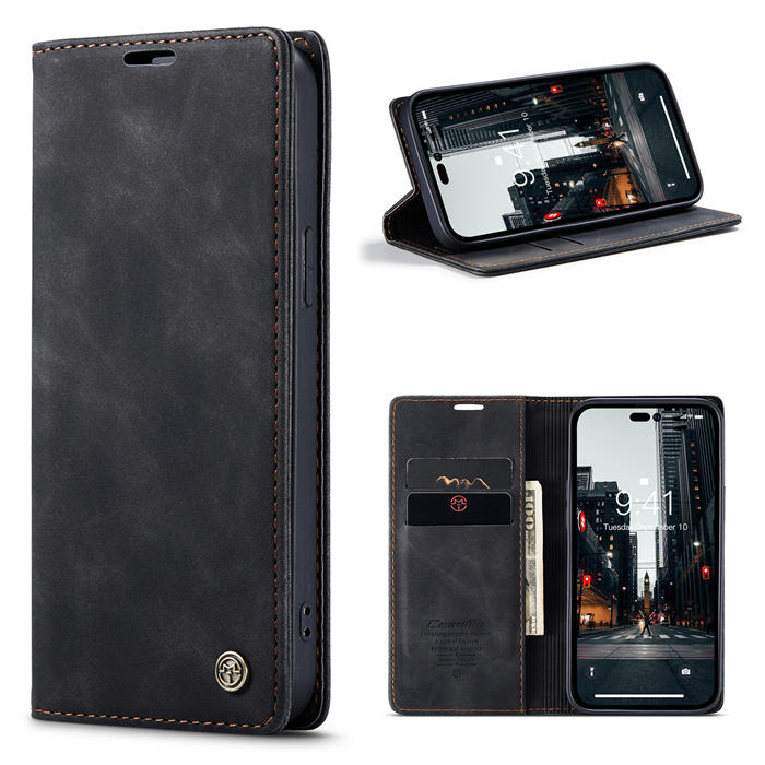 CaseMe iPhone 14 Pro Max Retro Wallet Magnetic Case