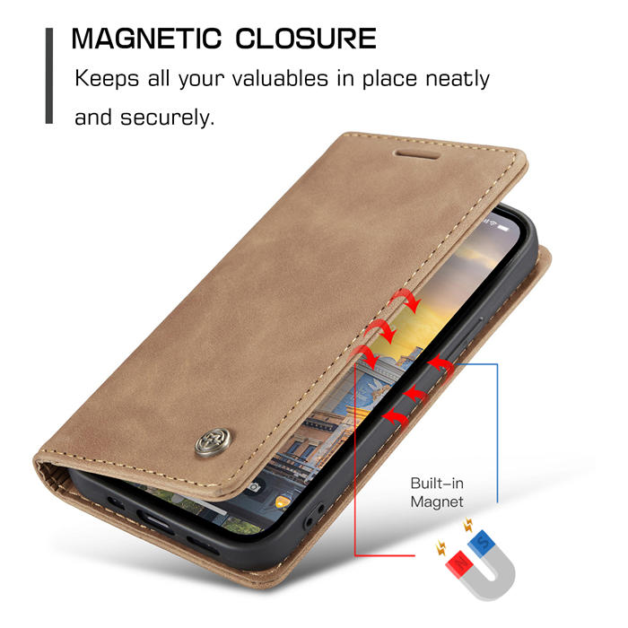 CaseMe iPhone 14 Pro Max Retro Wallet Magnetic Case