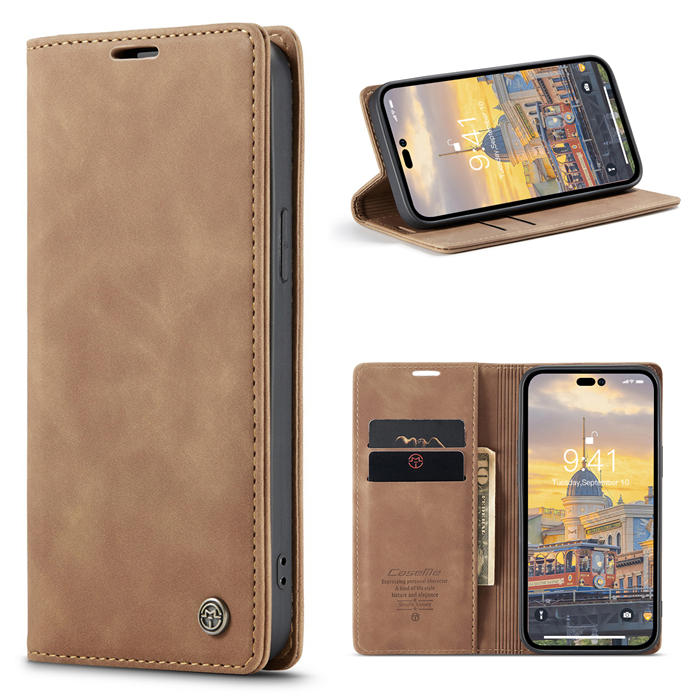 CaseMe iPhone 14 Pro Max Retro Wallet Magnetic Case