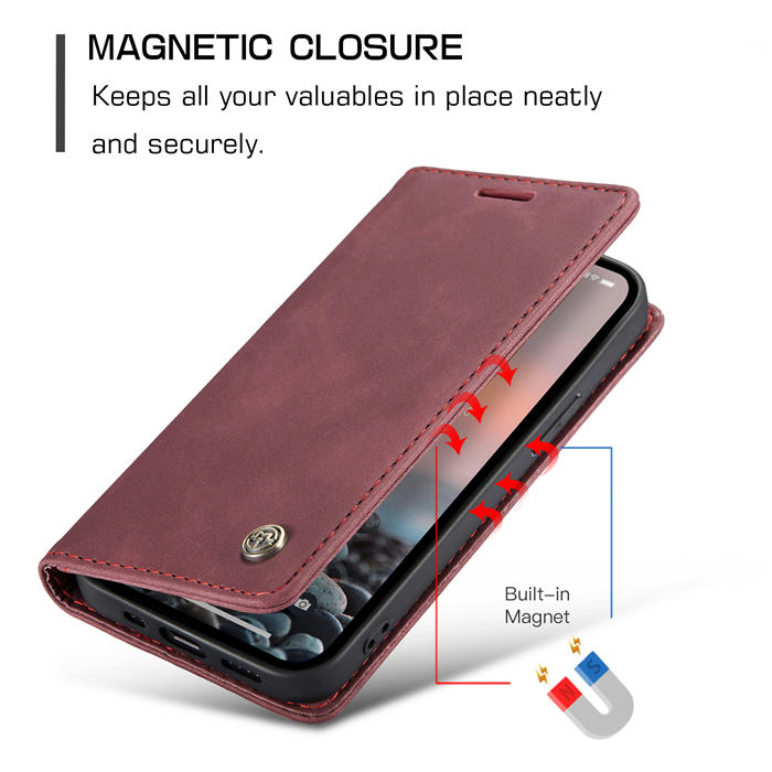 CaseMe iPhone 14 Pro Max Retro Wallet Magnetic Case