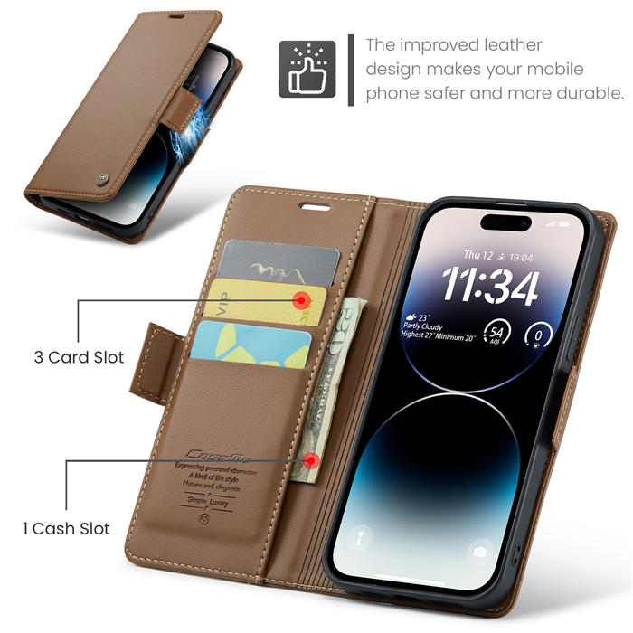 CaseMe Wallet RFID Blocking Magnetic Buckle Case