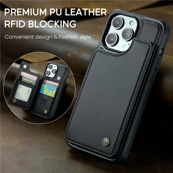 CaseMe iPhone 15 Pro Max RFID Blocking Card Holder Case