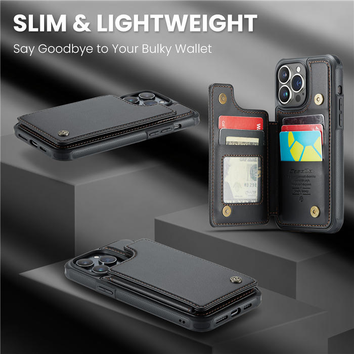 CaseMe iPhone 15 Pro Max RFID Blocking Card Holder Case