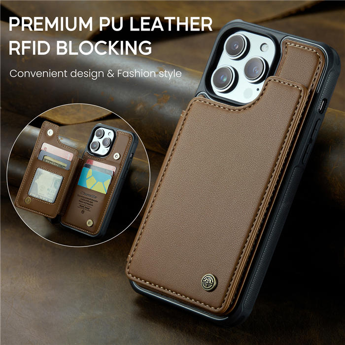 CaseMe iPhone 15 Pro Max RFID Blocking Card Holder Case