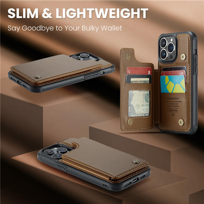 CaseMe iPhone 15 Pro Max RFID Blocking Card Holder Case