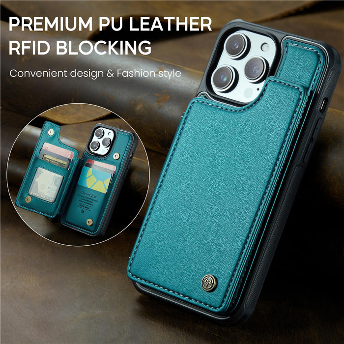 CaseMe iPhone 15 Pro Max RFID Blocking Card Holder Case