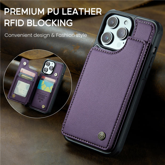 CaseMe iPhone 15 Pro Max RFID Blocking Card Holder Case