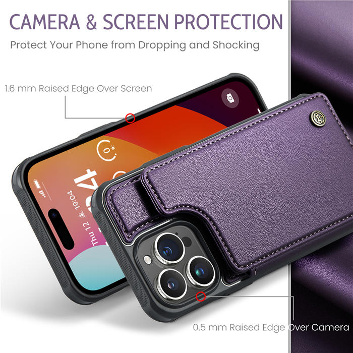 CaseMe iPhone 15 Pro Max RFID Blocking Card Holder Case