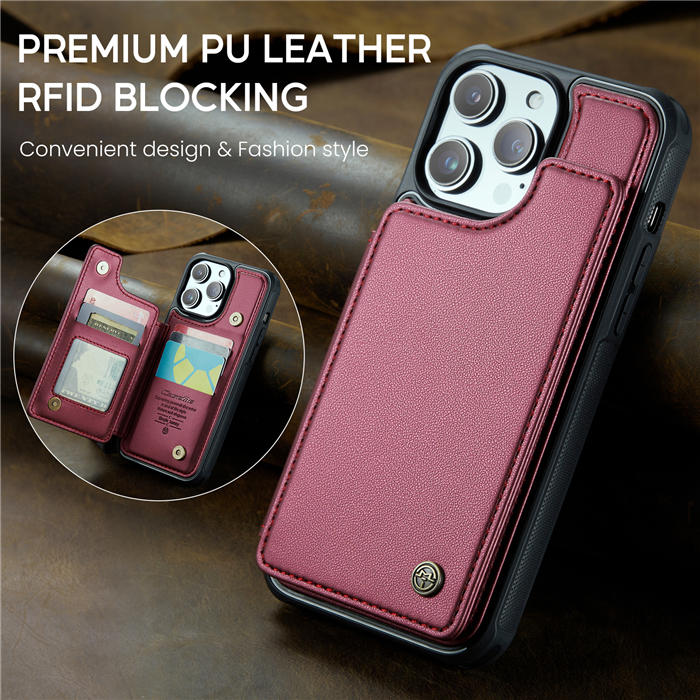 CaseMe iPhone 15 Pro Max RFID Blocking Card Holder Case