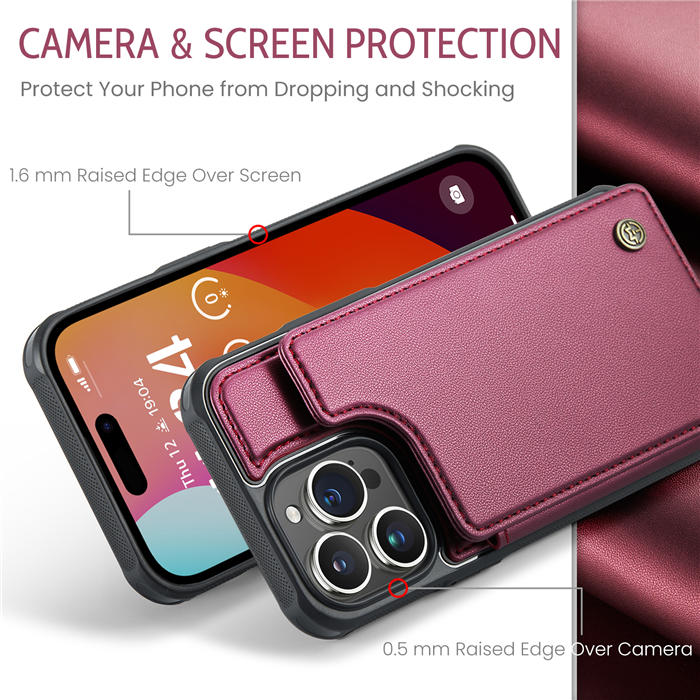 CaseMe iPhone 15 Pro Max RFID Blocking Card Holder Case