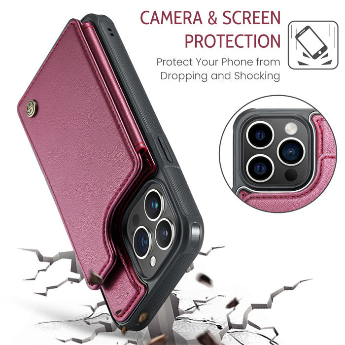 CaseMe iPhone 15 Pro Max RFID Blocking Card Holder Case