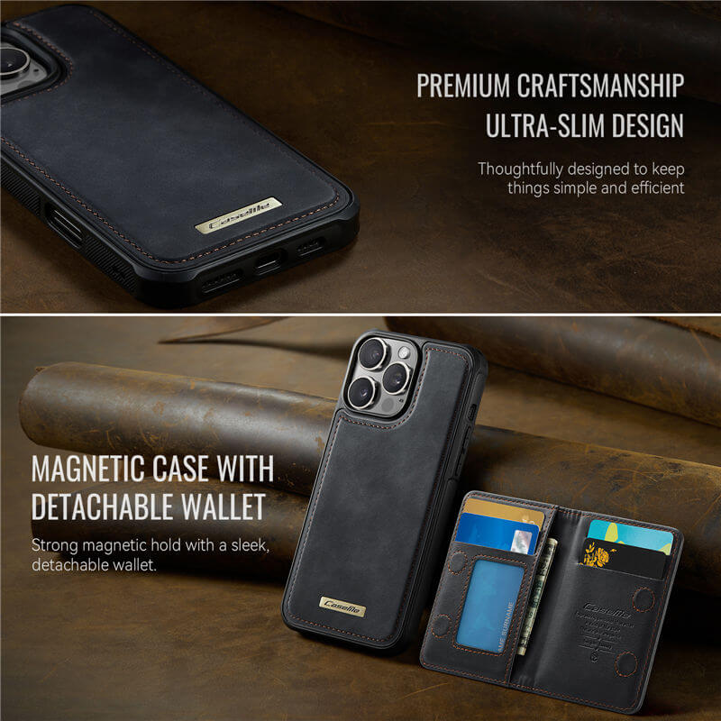 CaseMe iPhone 16 Pro 2-in-1 Detachable Magnetic Wallet Case