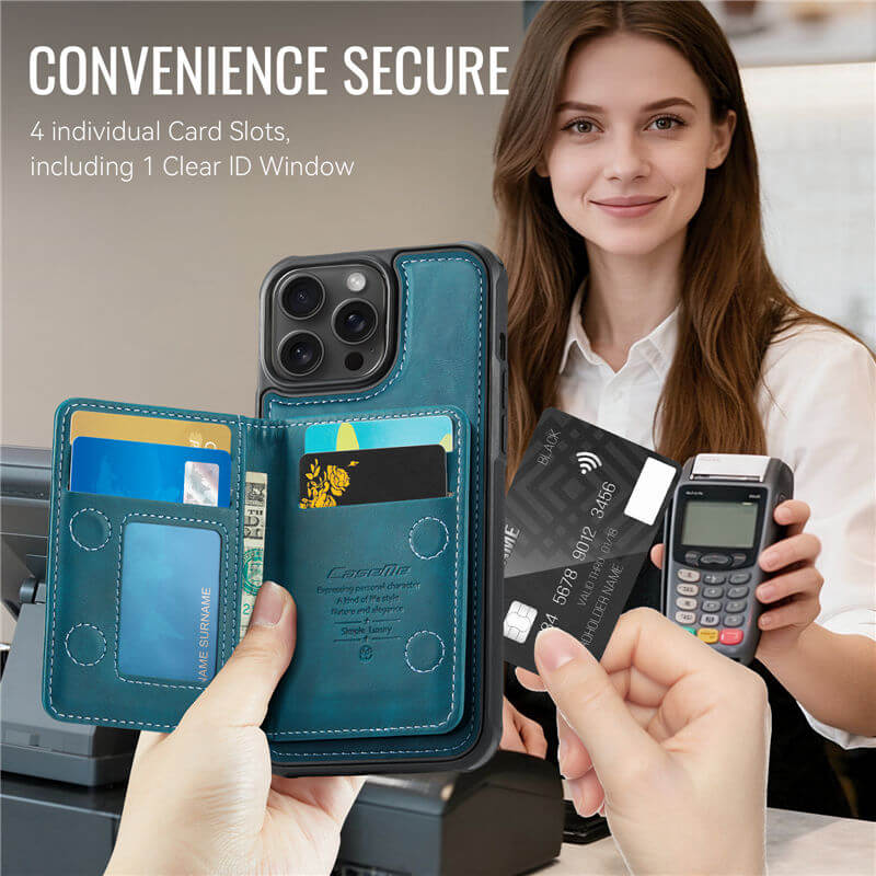 CaseMe iPhone 16 Pro 2-in-1 Detachable Magnetic Wallet Case